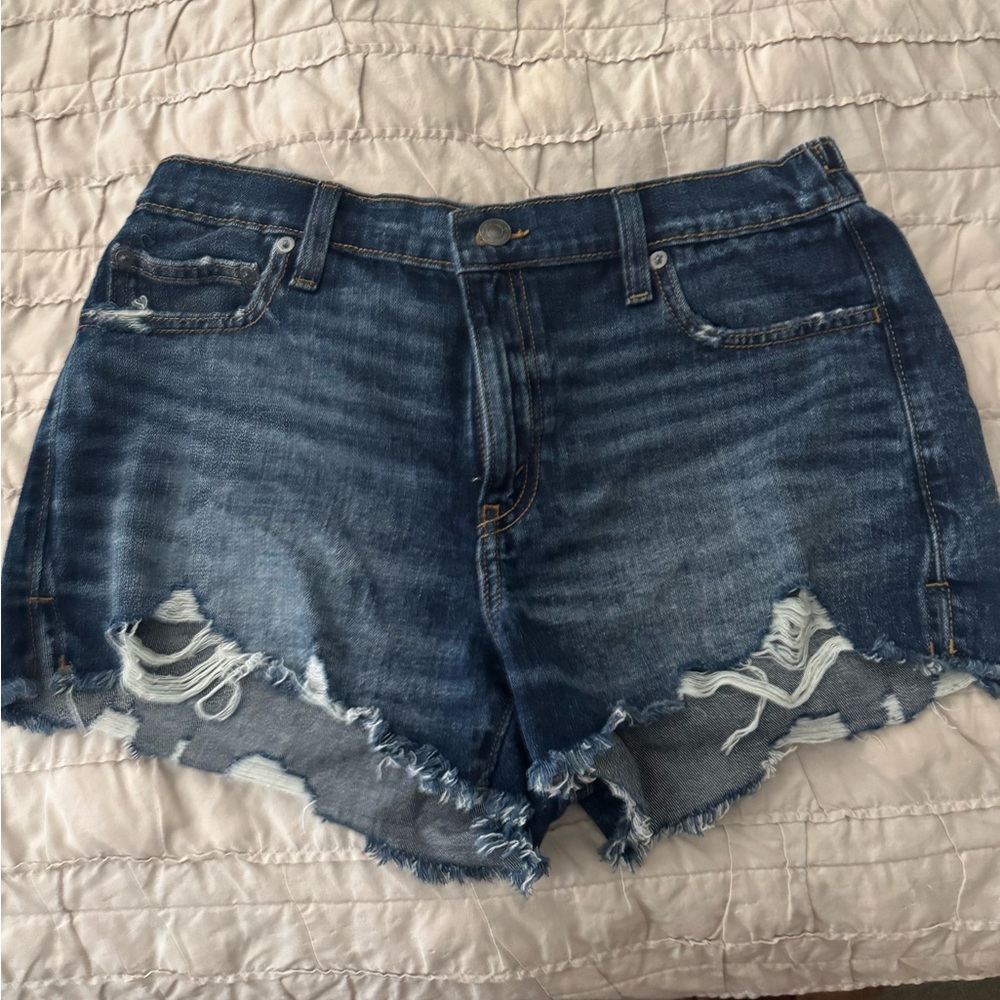 Daydream Aerie Blue Distressed Jean Shorts